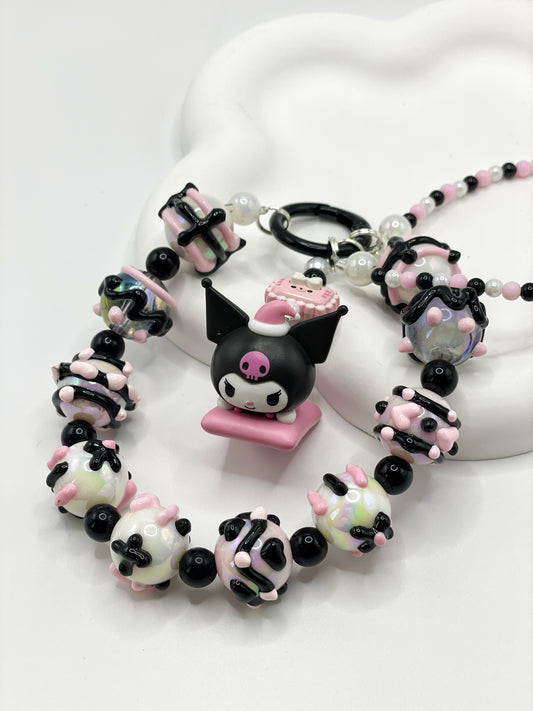 Kuromi White Powder Sweet and Cool Phone Charms