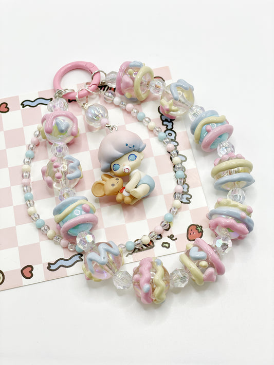 Macaron Transparent Dimoo Phone Charms